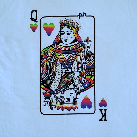 PH The Phluid Project Queen👸 and King🫅 Duo✌️ Playing Card Graphic Tee👕 - NWT - Picture 9 of 11